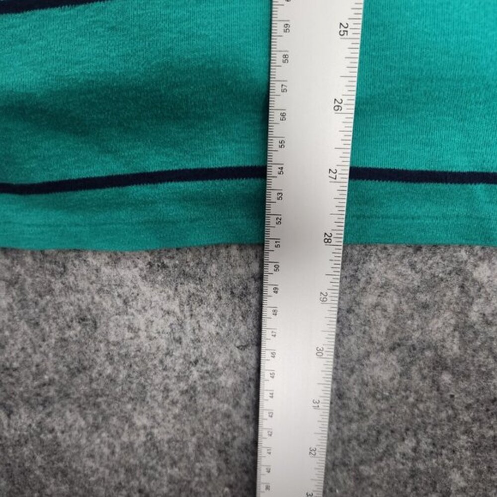 Eddie Bauer VTG Polo‎ Shirt Men XL Blue Stripe Made in USA Short Sleeve Golf - Picture 7 of 8